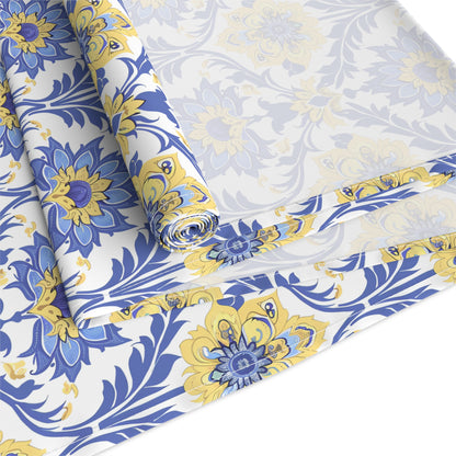 Heritage Bloom Table Runner - Cotton Twill - Available in 2 sizes: 16" x 72" and 16" x 90".