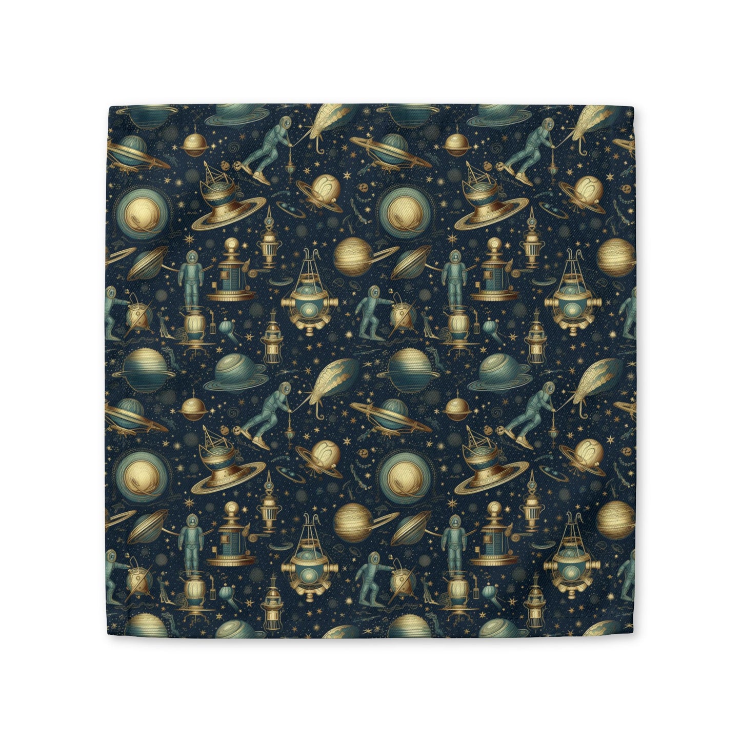 Steampunk Space Explorer cotton twill napkin