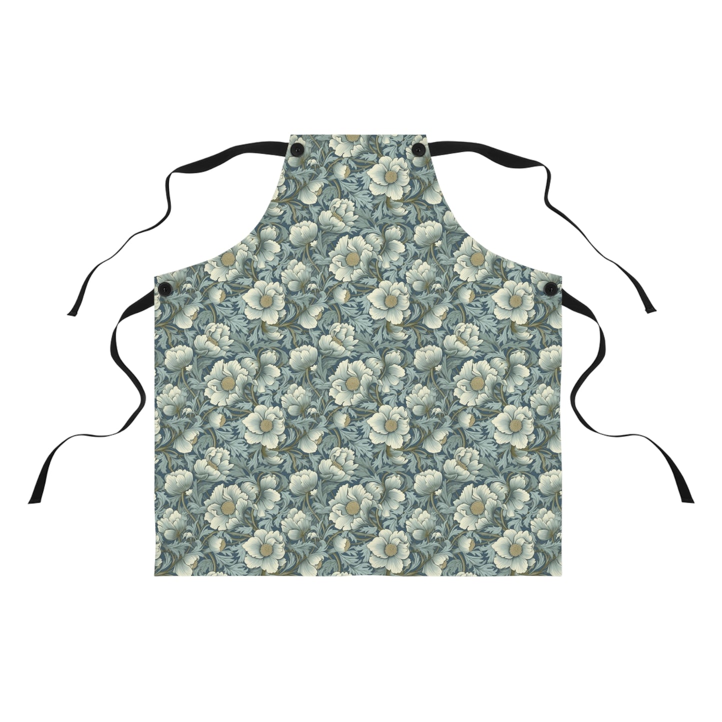 Timeless Teal English Garden Adult Apron