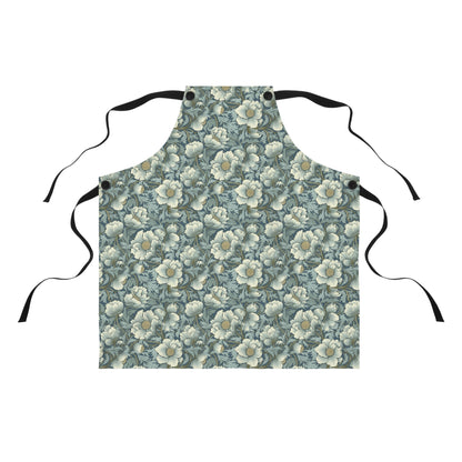 Timeless Teal English Garden Adult Apron