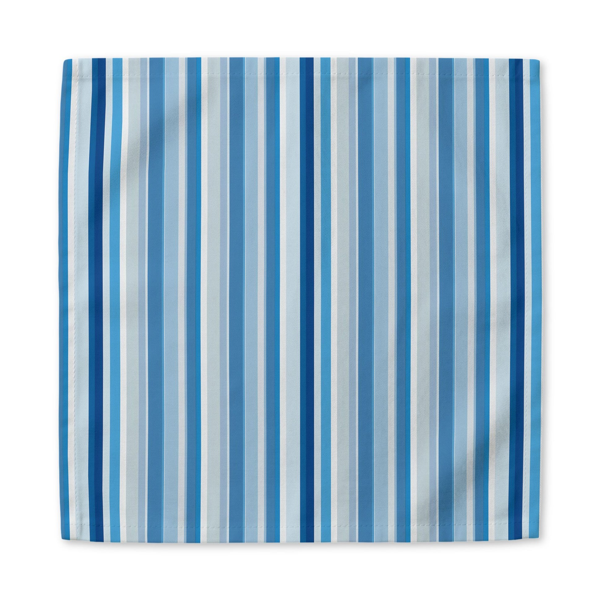 Shades of Light Blue Stripes cotton twill napkin