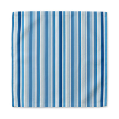 Shades of Light Blue Stripes cotton twill napkin
