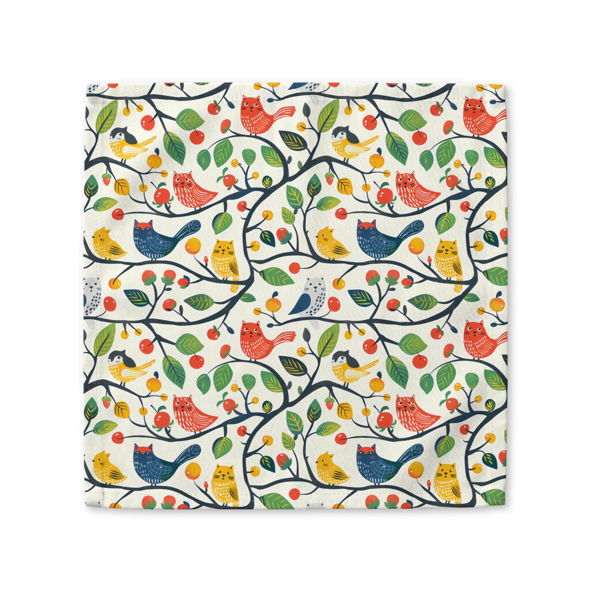 Catbird Tree Designer cotton twill napkin