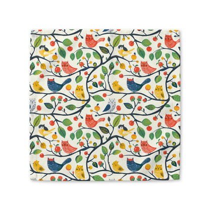 Catbird Tree Designer cotton twill napkin