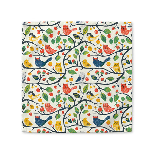 Catbird Tree Designer cotton twill napkin
