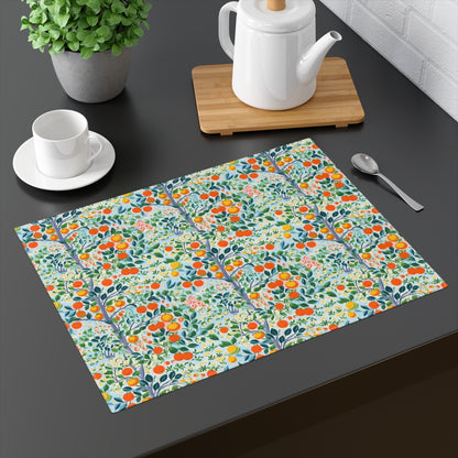Modern Citrus Tree Placemat - 18" x 14".