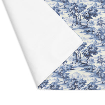 Blue & White English Countryside Placemat - 18" x 14".