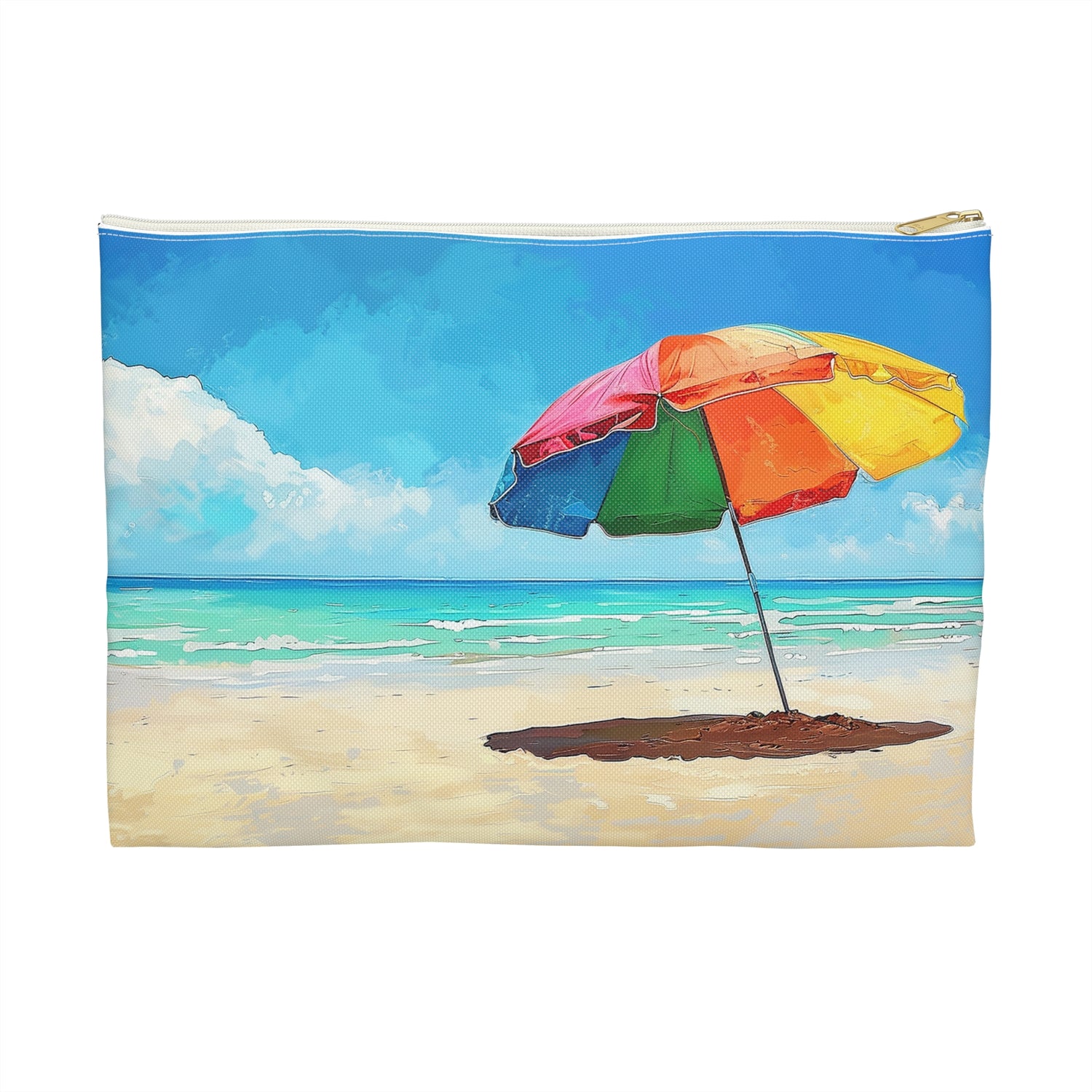 Tropical Tranquility Accessory Pouch - Bring the Serenity of Sunny Shores Wherever You Go! Available in 2 sizes.