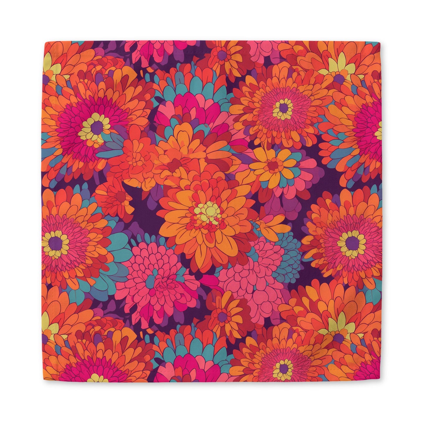 On Fire Flower Power cotton twill napkin