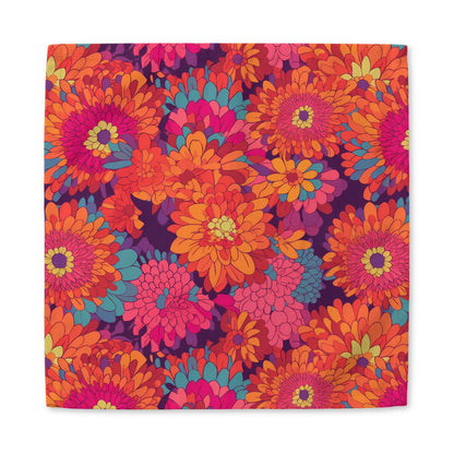 On Fire Flower Power cotton twill napkin