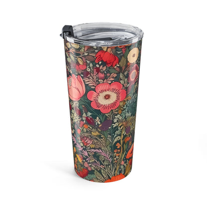 Renaissance Fall Floral Insulated Tumbler - 20 oz. Stainless Steel, Glossy Finish