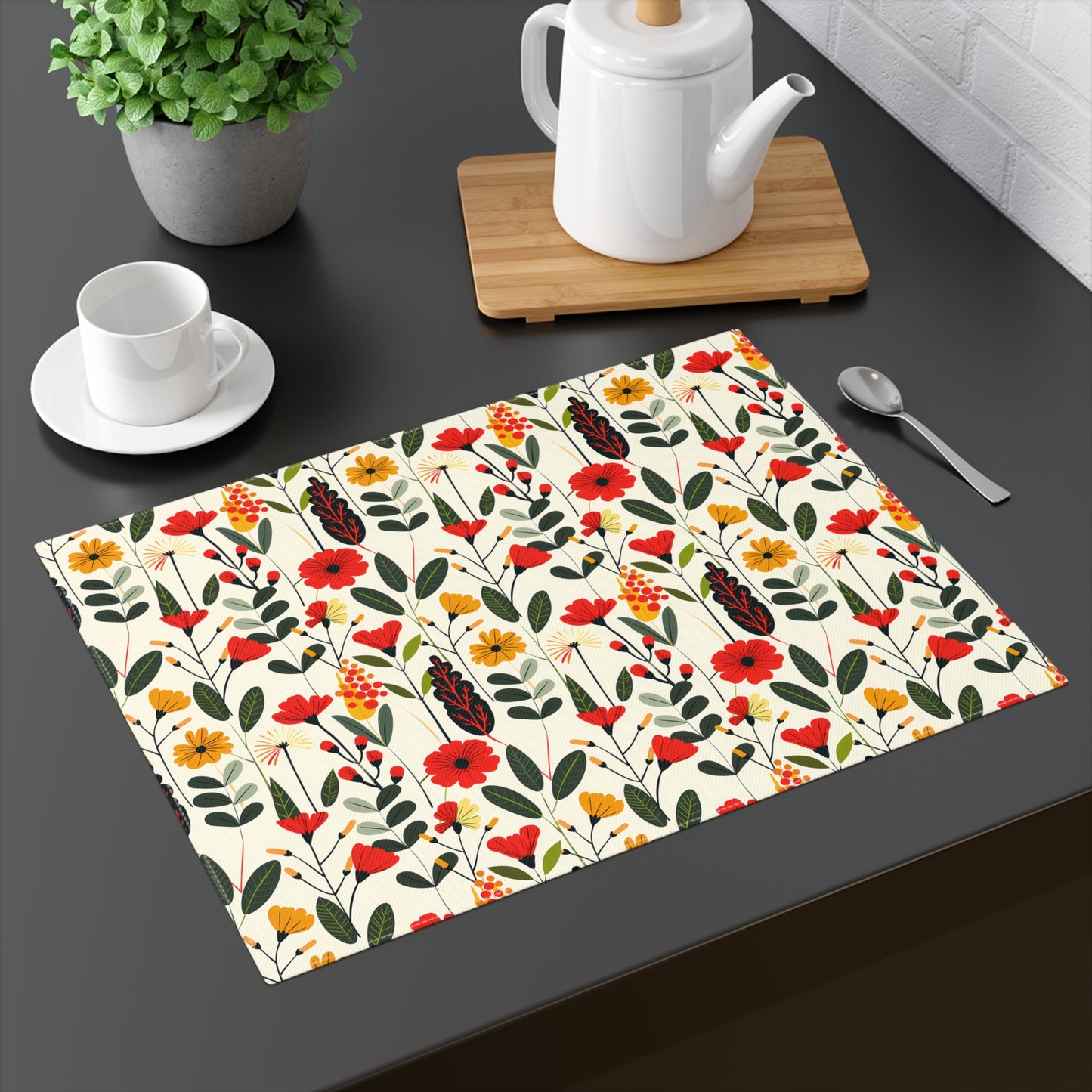 Autumn Bloom Delight Placemat - 18" x 14".