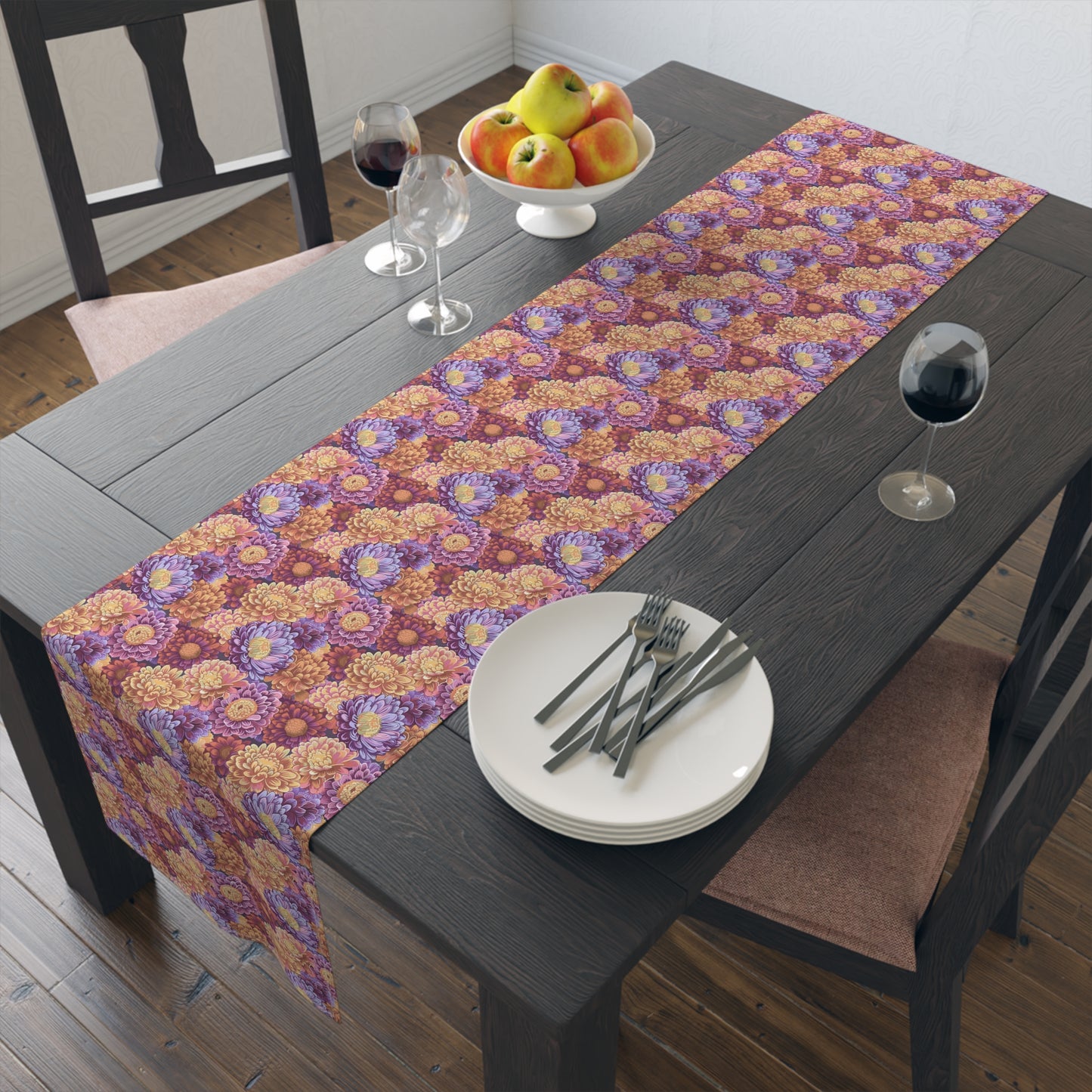 Mum's the Word Table Runner - Cotton Twill - Available in 2 sizes: 16" x 72" and 16" x 90".