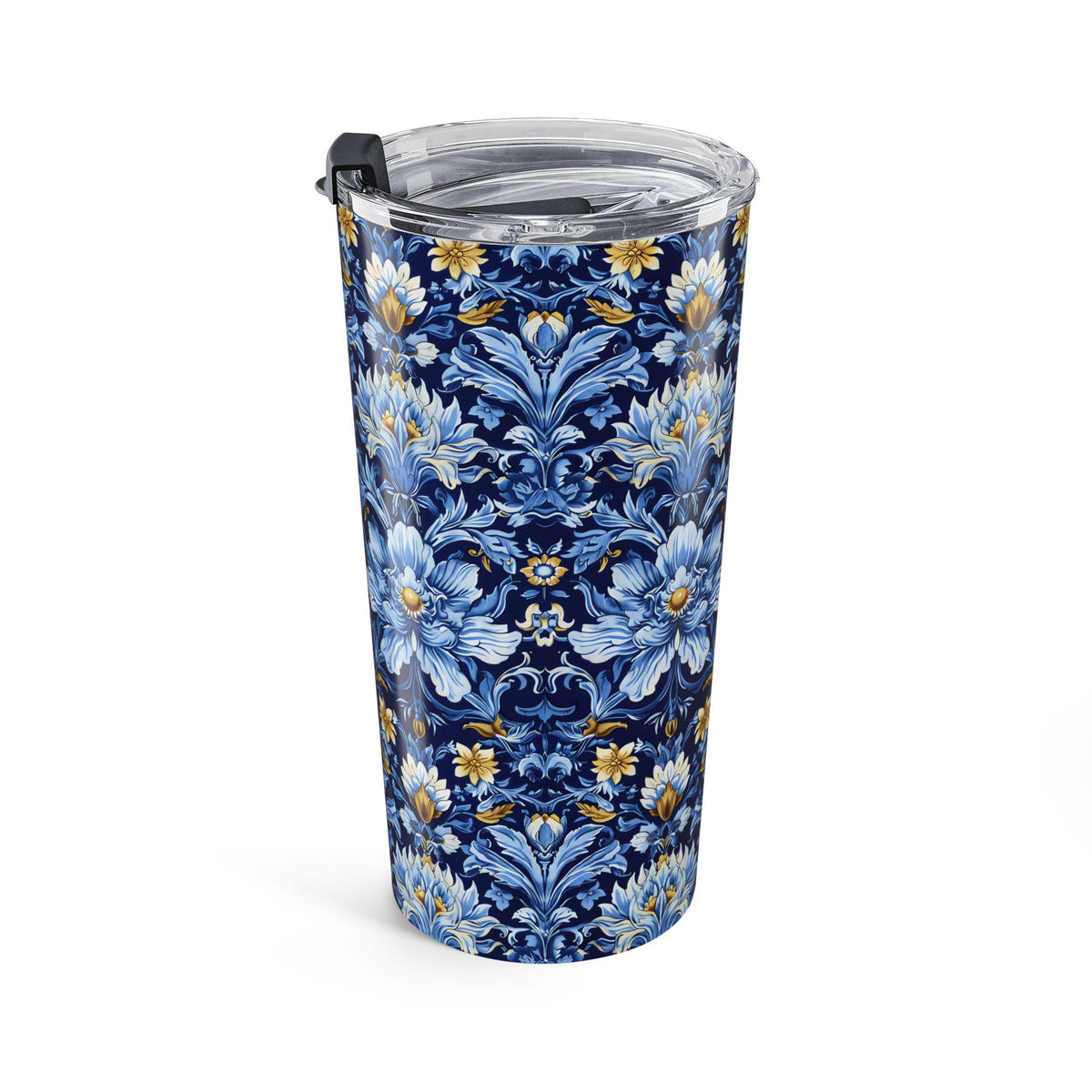 British Heritage Floral Insulated Tumbler - 20 oz. Stainless Steel, Glossy Finish
