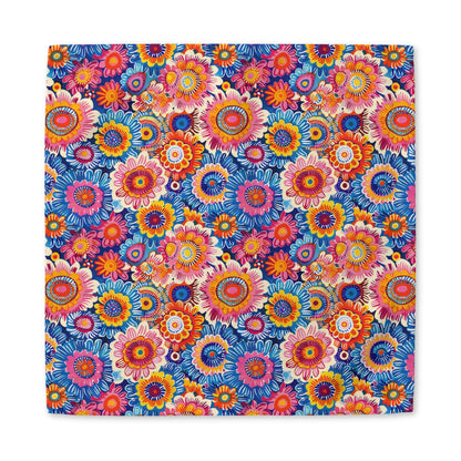 Crayon Blossom Whimsy cotton twill napkin