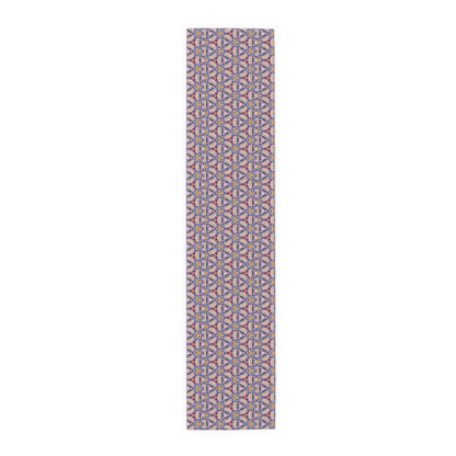 Prismatic Petal Paradise Table Runner - Cotton Twill - Available in 2 sizes: 16" x 72" and 16" x 90".