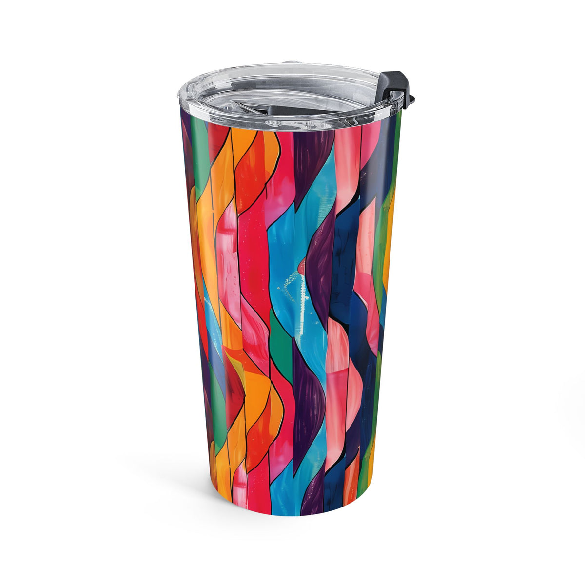 Retro Ripples Insulated Tumbler - 20 oz. Stainless Steel, Glossy Finish