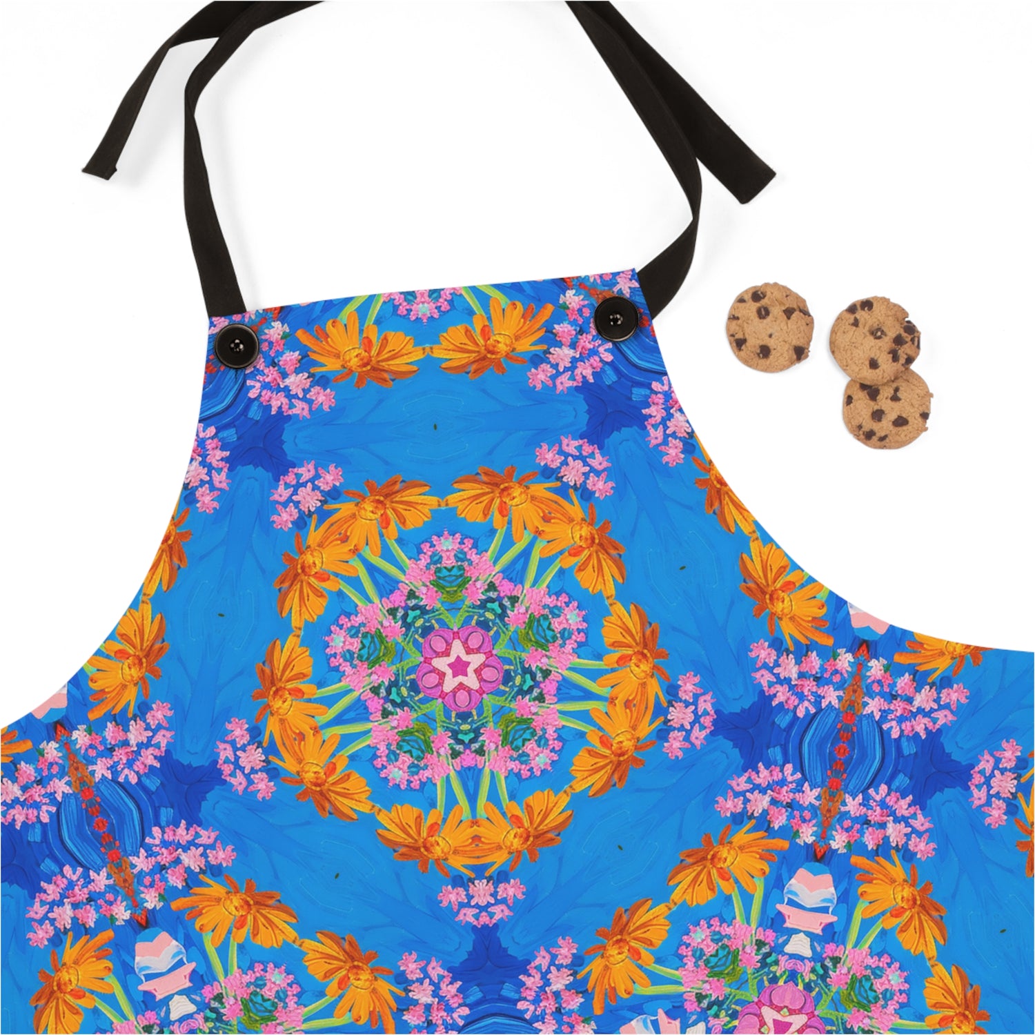 Prism Petals Adult Apron - Cook in Colorful Floral Harmony!
