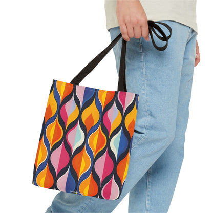 Lattice Dreams Tote Bag - Bring Retro Vibes to Life with Every Step! Available in 3 sizes.lable in 3 sizes.