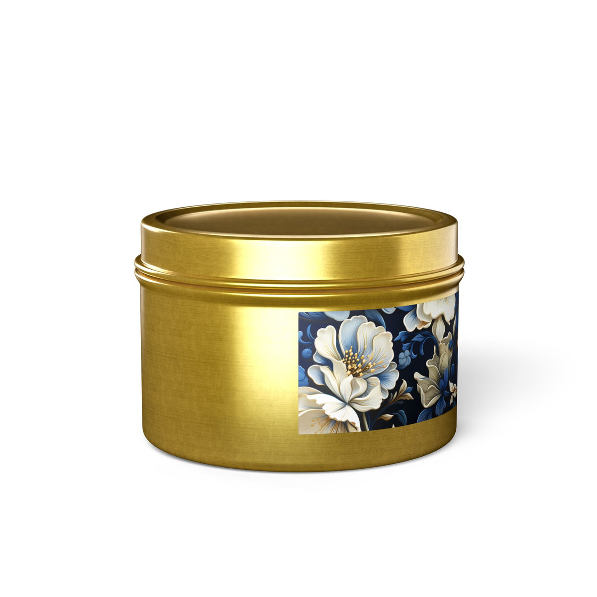 Whitman Floral Tin Candle. A Poet's Garden in a Tin. Available in 2 sizes, 3 finishes, and 5 scents.