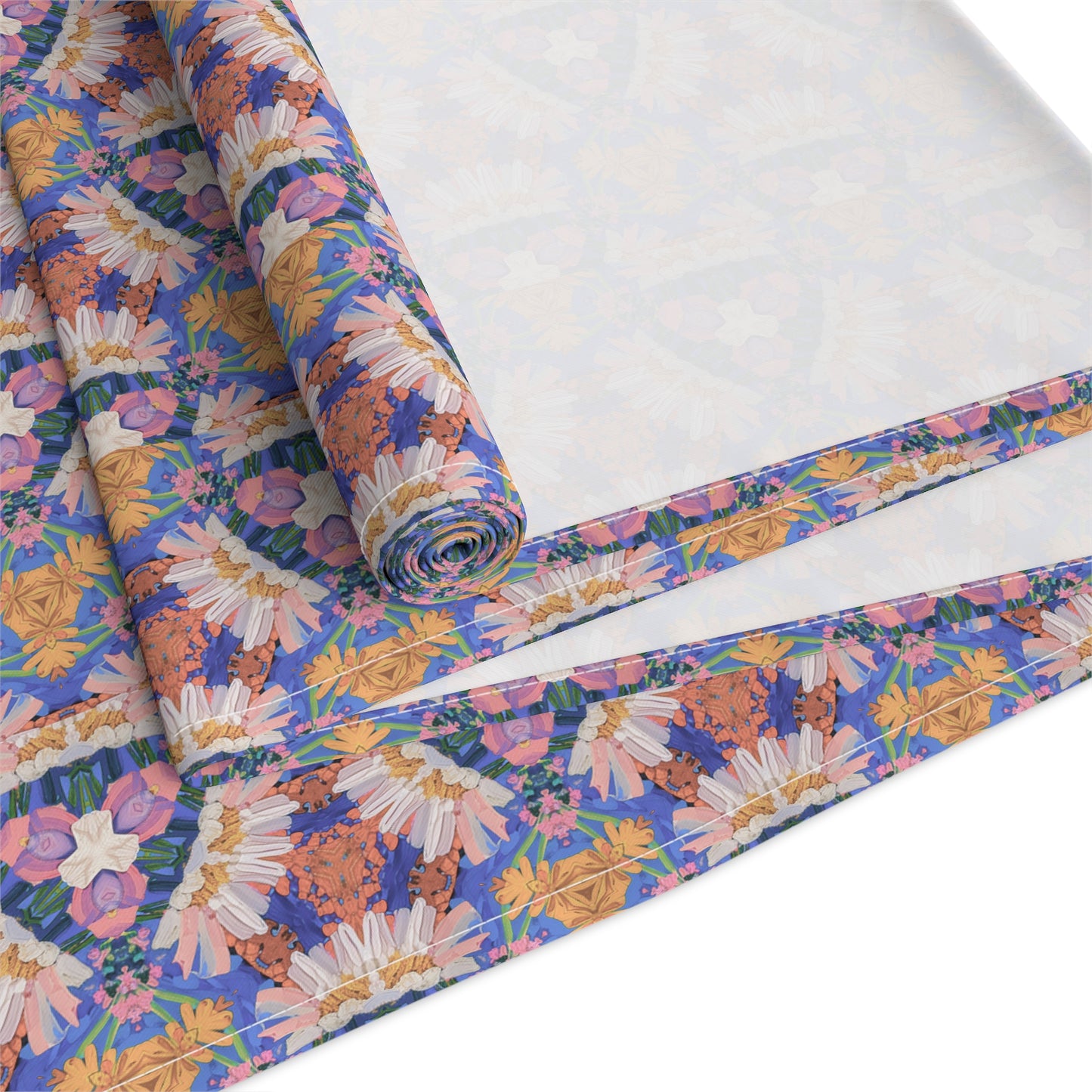 Prismatic Petal Paradise Table Runner - Cotton Twill - Available in 2 sizes: 16" x 72" and 16" x 90".