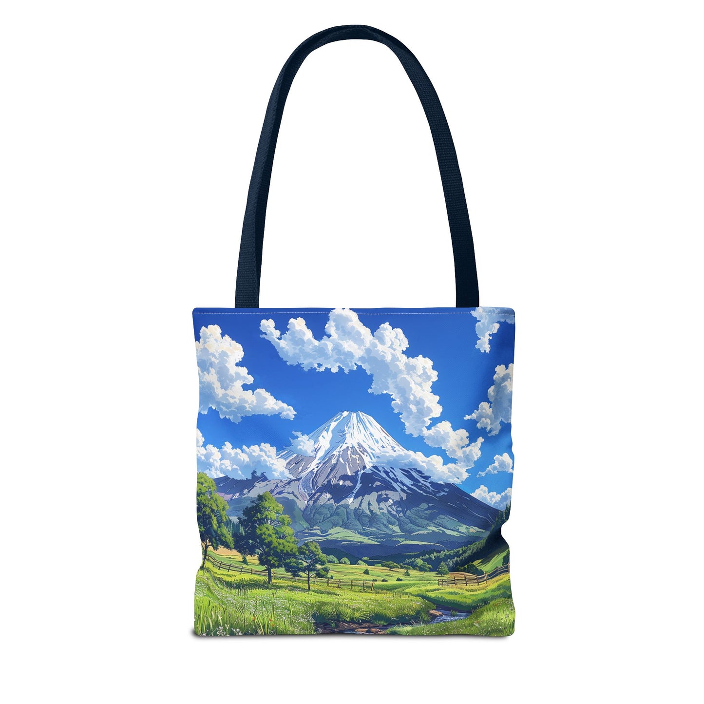 Mount Fuji Serenity Tote Bag - Carry the Tranquil Beauty of Japan's Iconic Peak! Available in 3 sizes.
