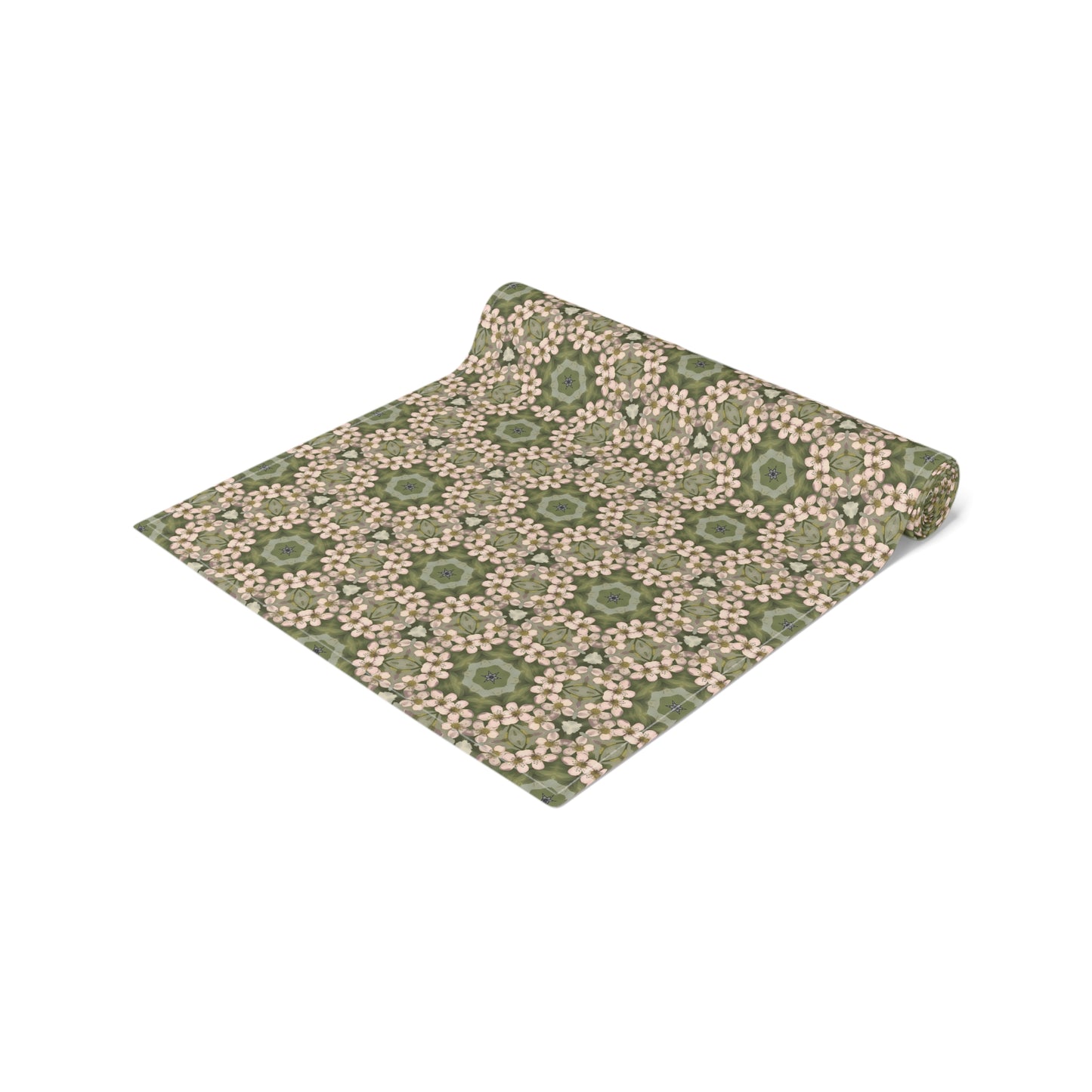 Springtime Petal Dance Table Runner - Cotton Twill - Available in 2 sizes: 16" x 72" and 16" x 90".