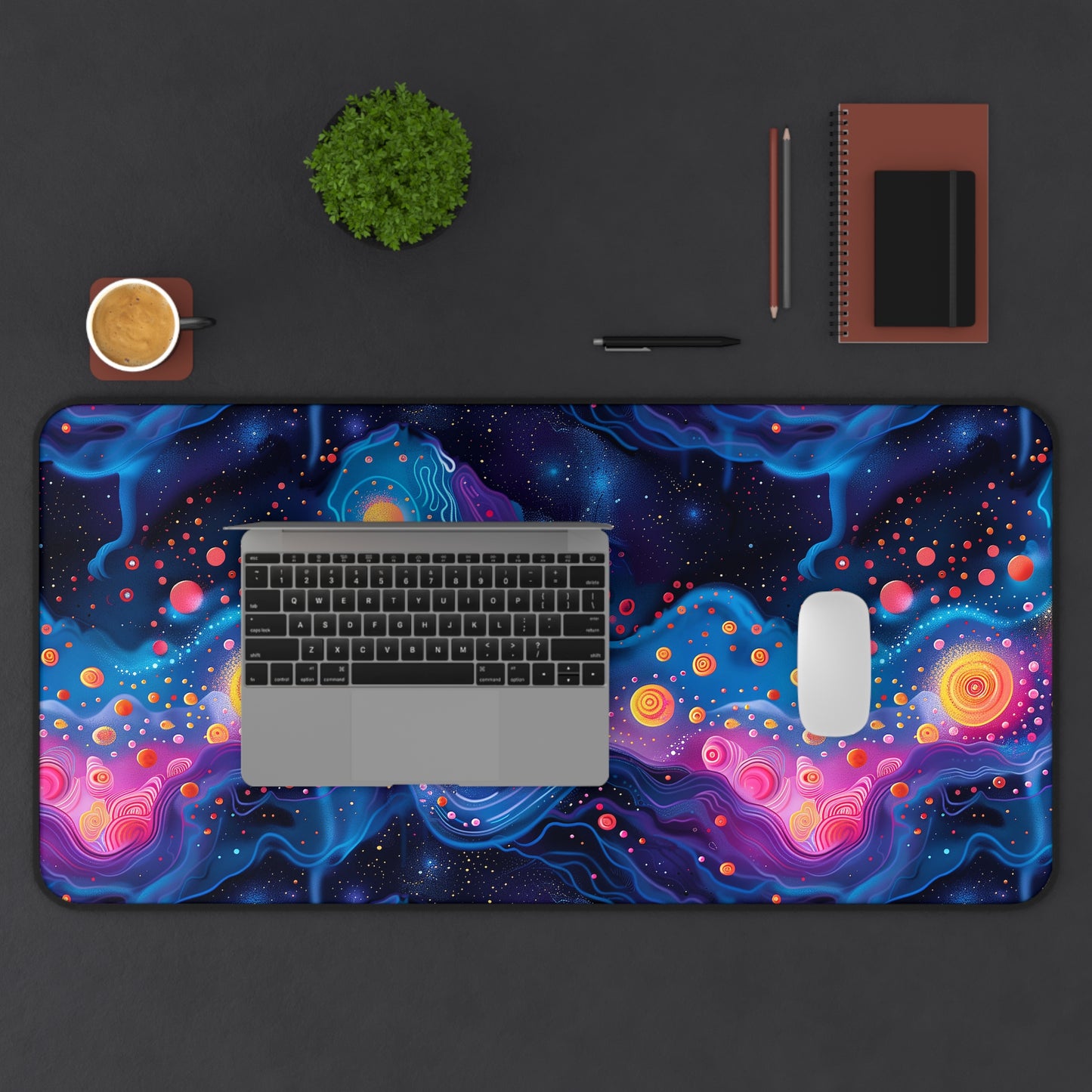 Cosmic Milky Way Desk Mat (Desk Pad) - Journey Through the Stars with Every Task! Available in 3 sizes.