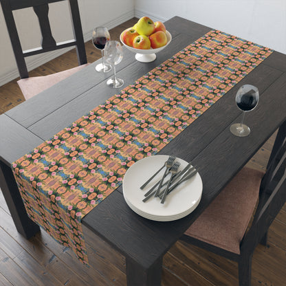 Floral Fiesta Table Runner - Cotton Twill - Available in 2 sizes: 16" x 72" and 16" x 90".