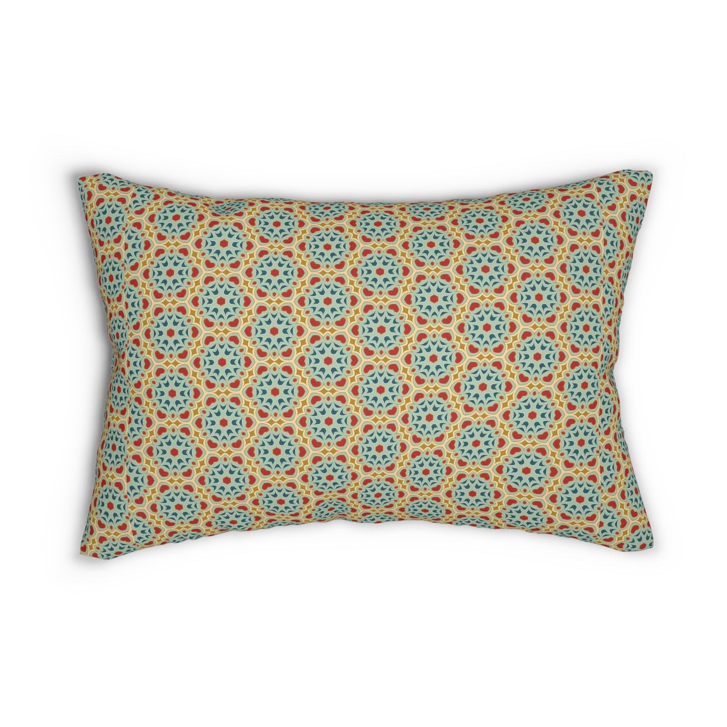 Andalusian Blossom Harmony Lumbar Pillow - Spun Polyester - Double-Sided Print - Concealed Zipper - 20 x 14