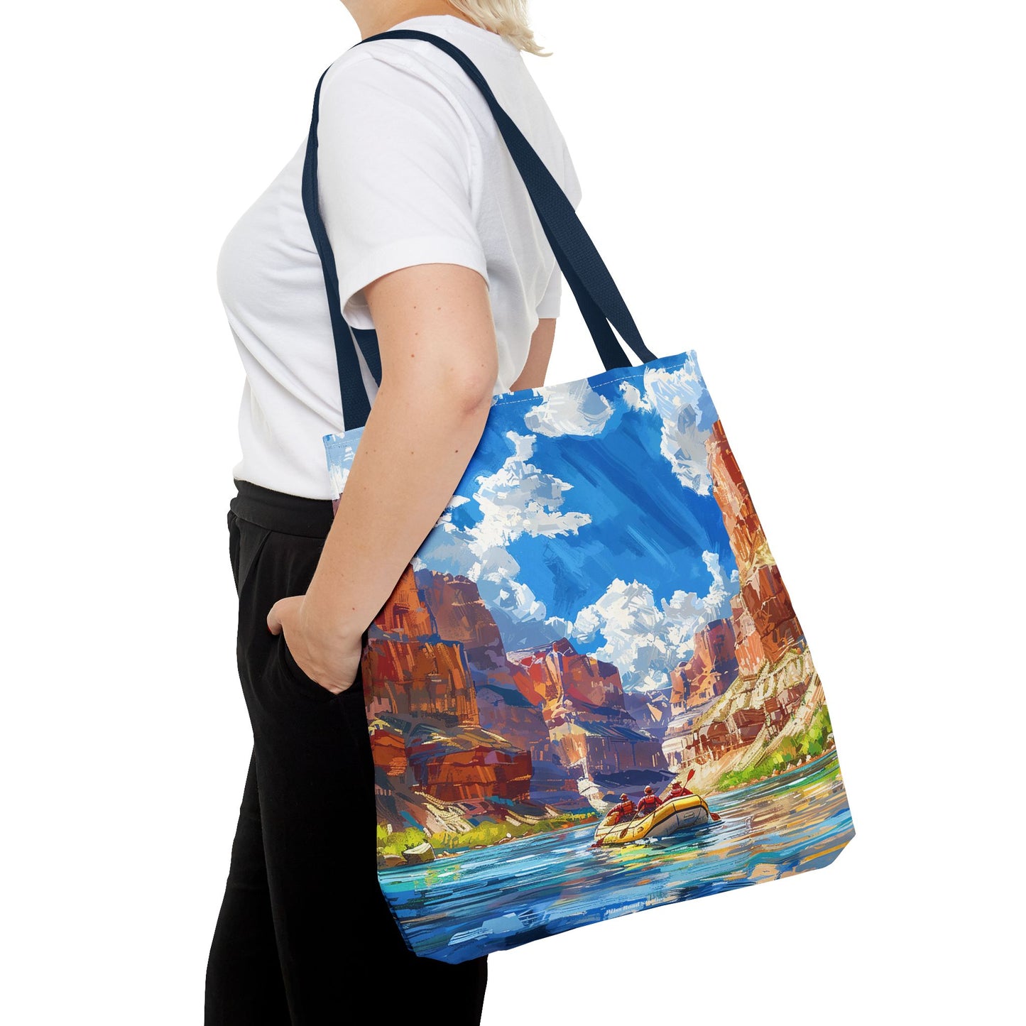 Colorado River Rafting Tote Bag - Ride the Rapids Through the Grand Canyon - Carry the Adventure! Available in 3 sizes.