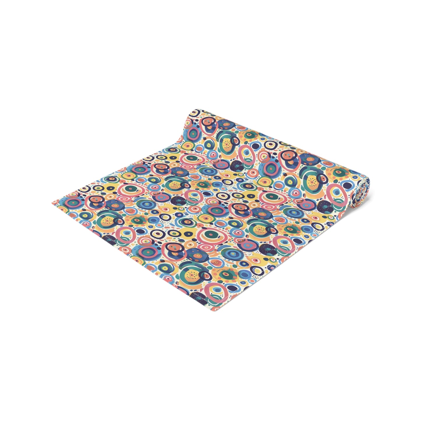 Pop Art Swirls Table Runner - Cotton Twill - Available in 2 sizes: 16" x 72" and 16" x 90".