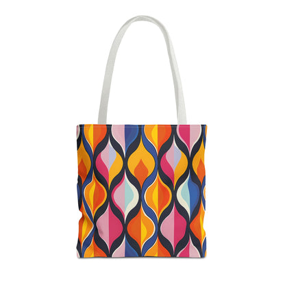 Lattice Dreams Tote Bag - Bring Retro Vibes to Life with Every Step! Available in 3 sizes.lable in 3 sizes.