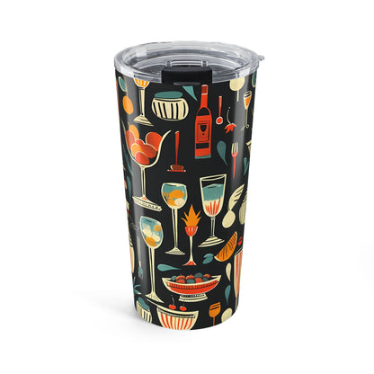 Midcentury Cocktail Soirée Insulated Tumbler - 20 oz. Stainless Steel, Glossy Finish