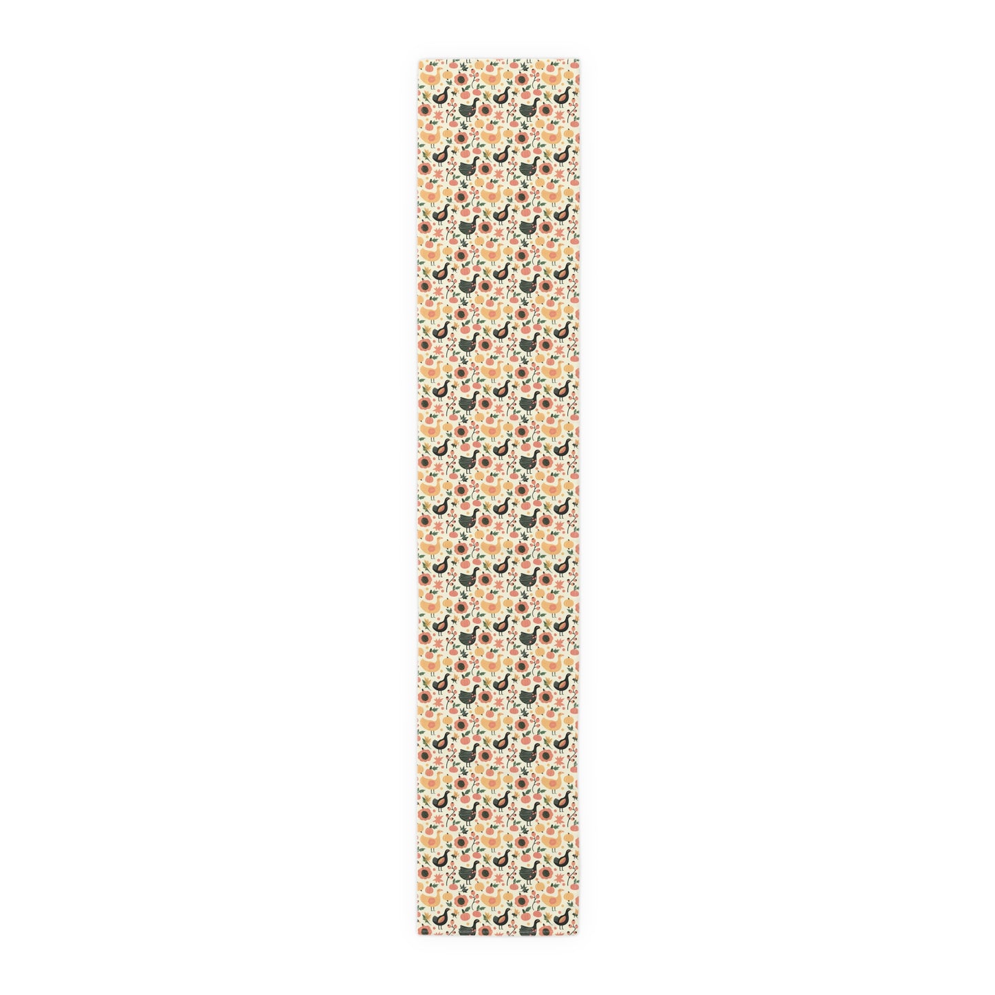Turkey Trot Harvest Table Runner - Cotton Twill - Available in 2 sizes: 16" x 72" and 16" x 90".