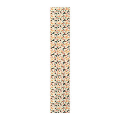 Turkey Trot Harvest Table Runner - Cotton Twill - Available in 2 sizes: 16" x 72" and 16" x 90".