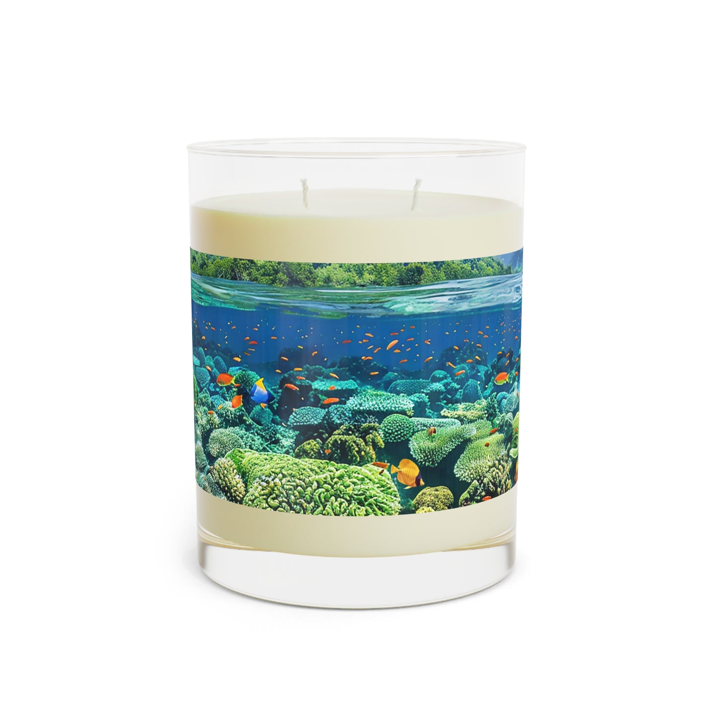 Coral Reef Dreamscape 100% Soy Wax Scented Candle - 11 oz. Full-Glass, Phthalate-Free & Lead-Free - Three Fragrance Options