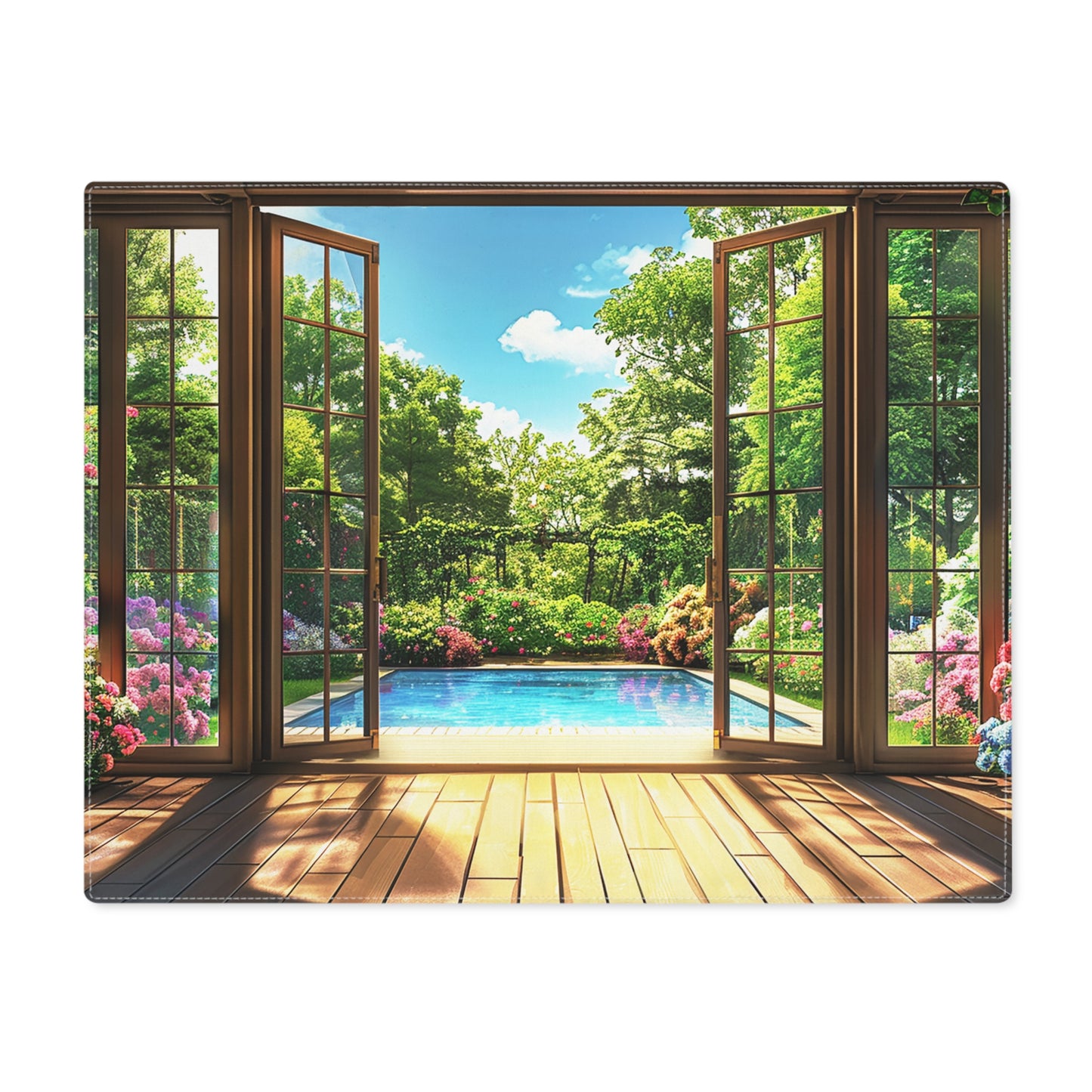 Garden View Retreat Placemat - 18" x 14".