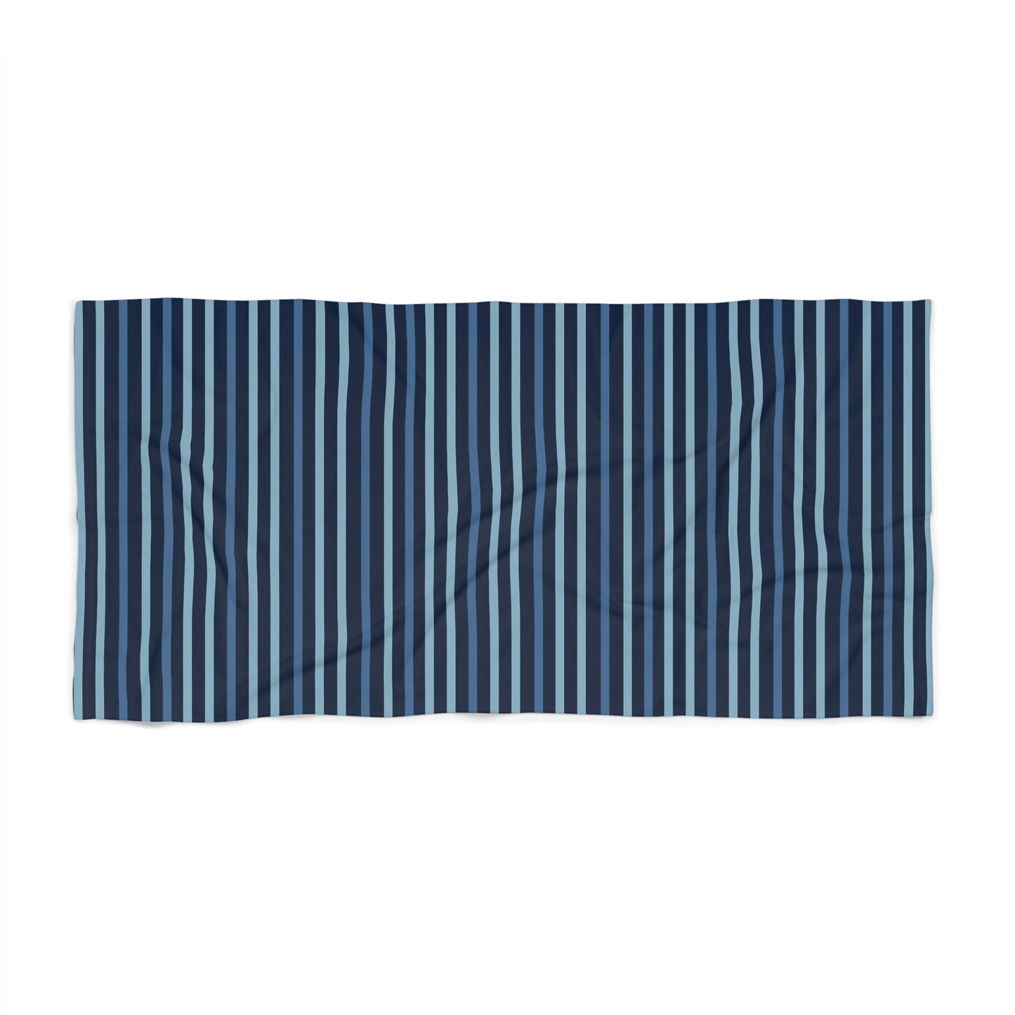 Shades of Dark Blue Stripes Luxurious Beach Towel - Available in 2 sizes.