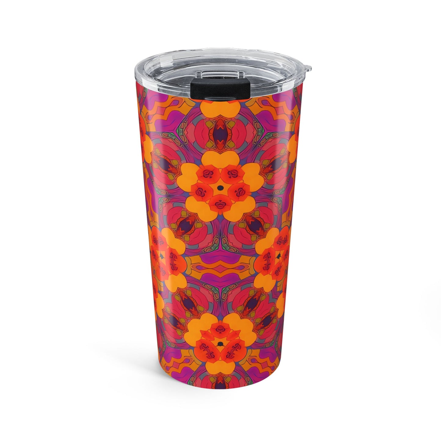 Kaleidoscope Blossom Charm Insulated Tumbler - 20 oz. Stainless Steel, Glossy Finish