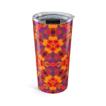 Kaleidoscope Blossom Charm Insulated Tumbler - 20 oz. Stainless Steel, Glossy Finish