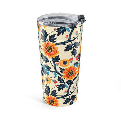 Golden Vine Tapestry Insulated Tumbler - 20 oz. Stainless Steel, Glossy Finish