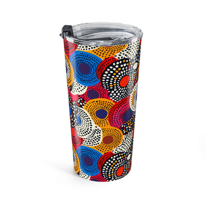 Ethnic Circle Pop Insulated Tumbler - 20 oz. Stainless Steel, Glossy Finish