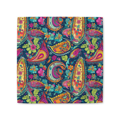 Psychedelic Paisley Party cotton twill napkin