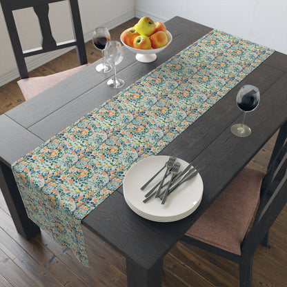 Modern Citrus Tree Table Runner - Cotton Twill - Available in 2 sizes: 16" x 72" and 16" x 90".