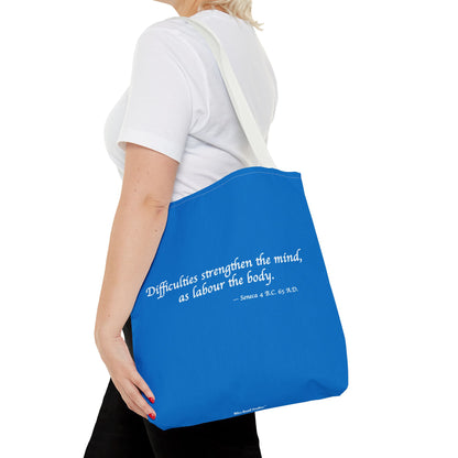 Strength Through Challenges Tote Bag - Carry Wisdom - Embrace Strength! Available in 3 sizes.