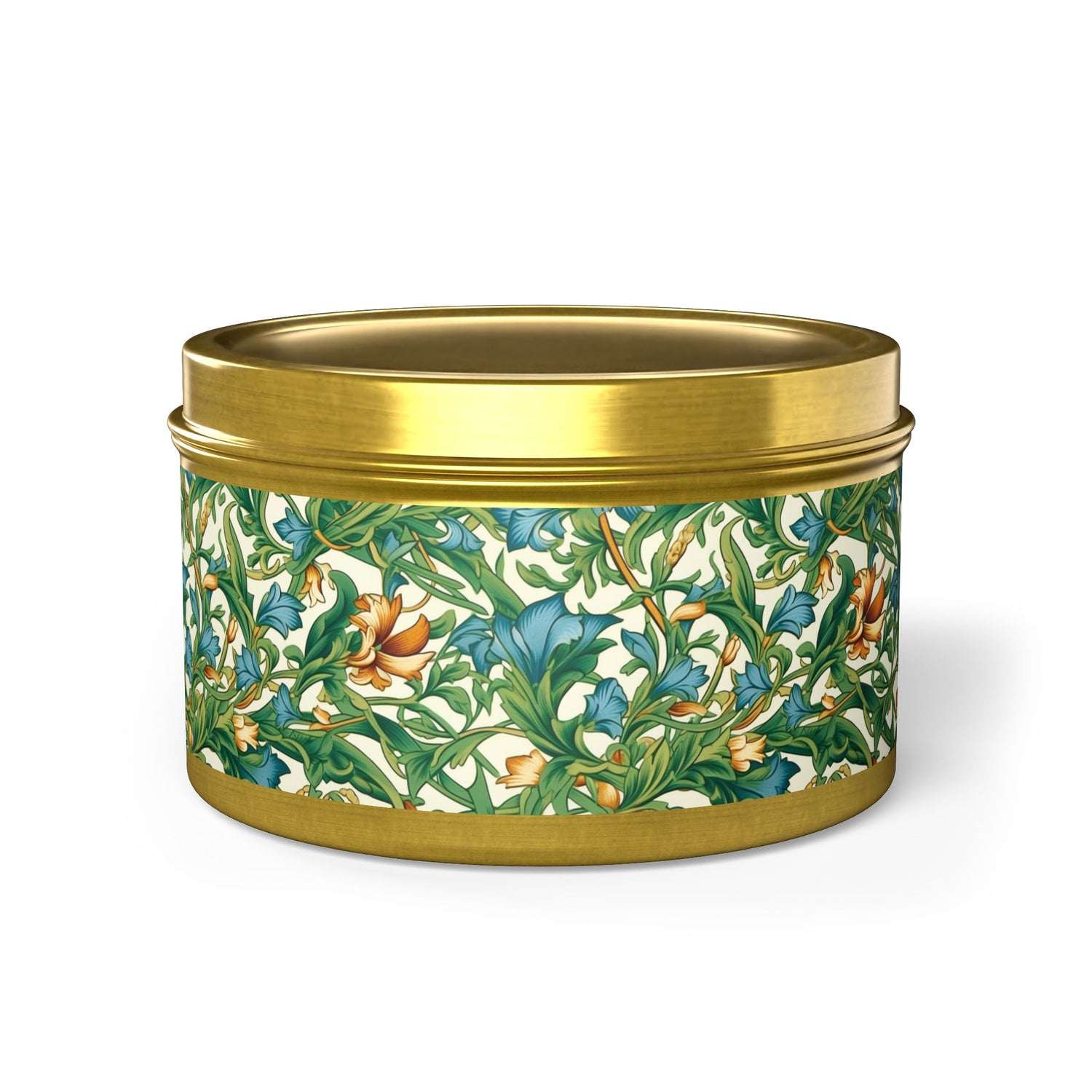 Medieval Meets Modern Vines Tin Candle. Light Up Your Space with Timeless Elegance! Available in 2 sizes, 3 finishes, and 5 scents.