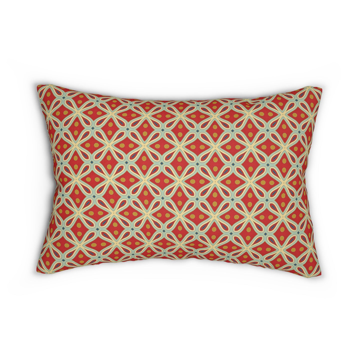 Clover Cascade Arabesque Lumbar Pillow - Spun Polyester - Double-Sided Print - Concealed Zipper - 20" x 14"
