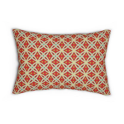 Clover Cascade Arabesque Lumbar Pillow - Spun Polyester - Double-Sided Print - Concealed Zipper - 20" x 14"