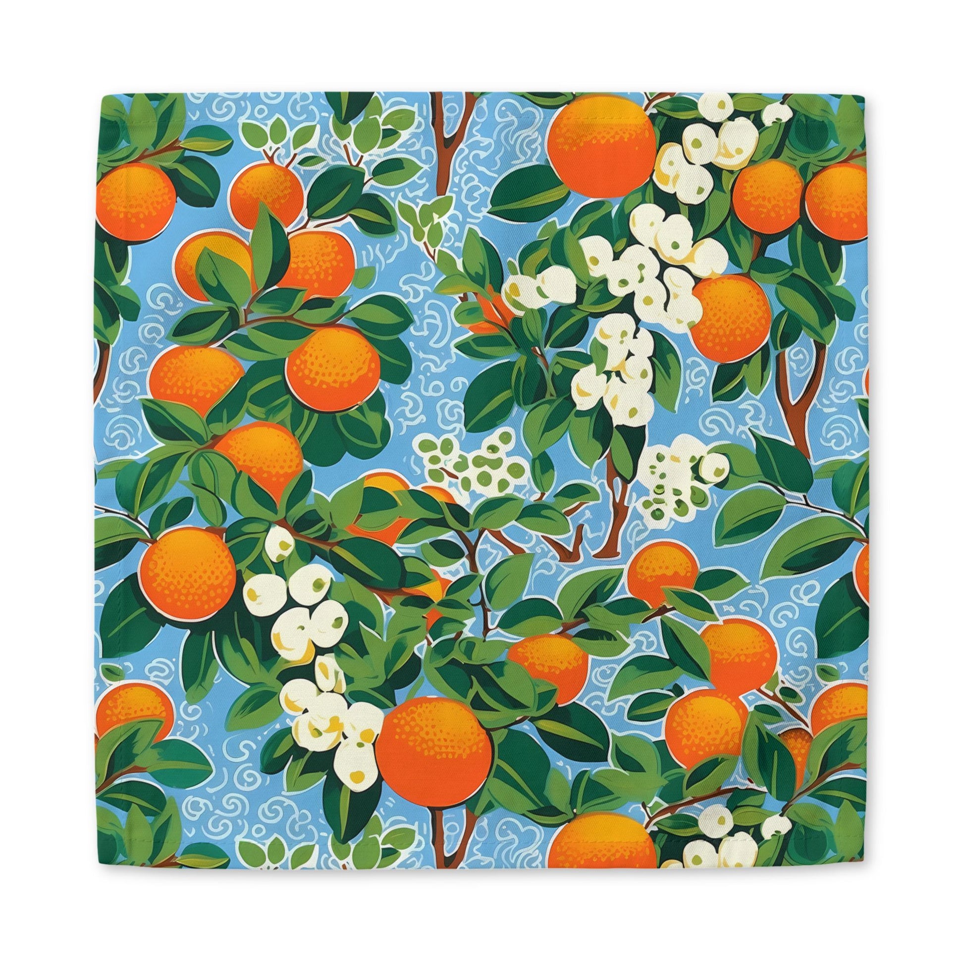 Citrus Blue Bliss cotton twill napkin